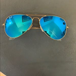 Ray Ban Aviator Flash Lenses (Blue)